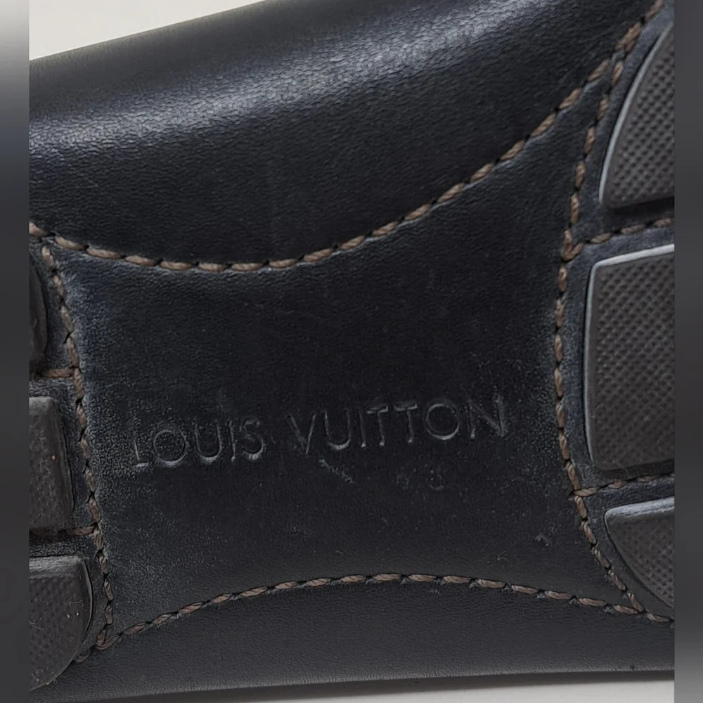 Louis Vuitton Monte Carlo Driving Loafers Shoes Chocolate Brown Leather 8.5 US - Picture 14 of 16